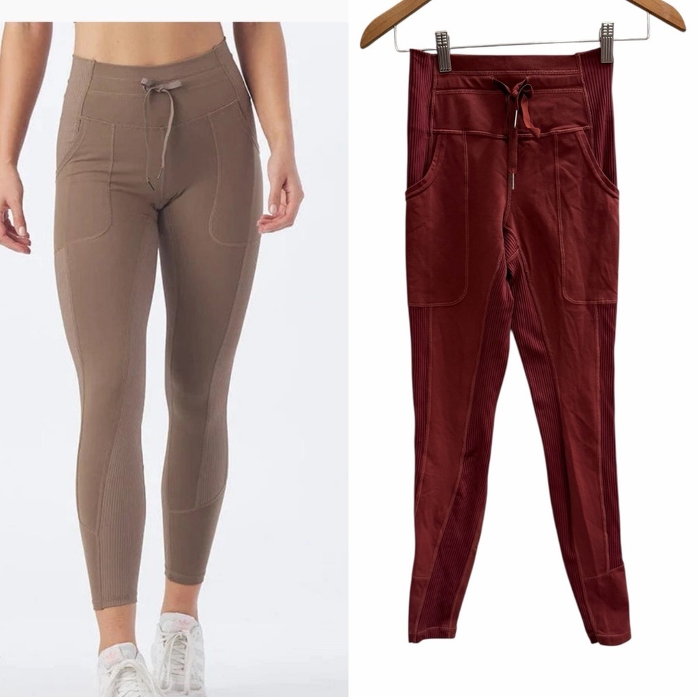 GLYDER Street Legging Burgundy Red Size XS